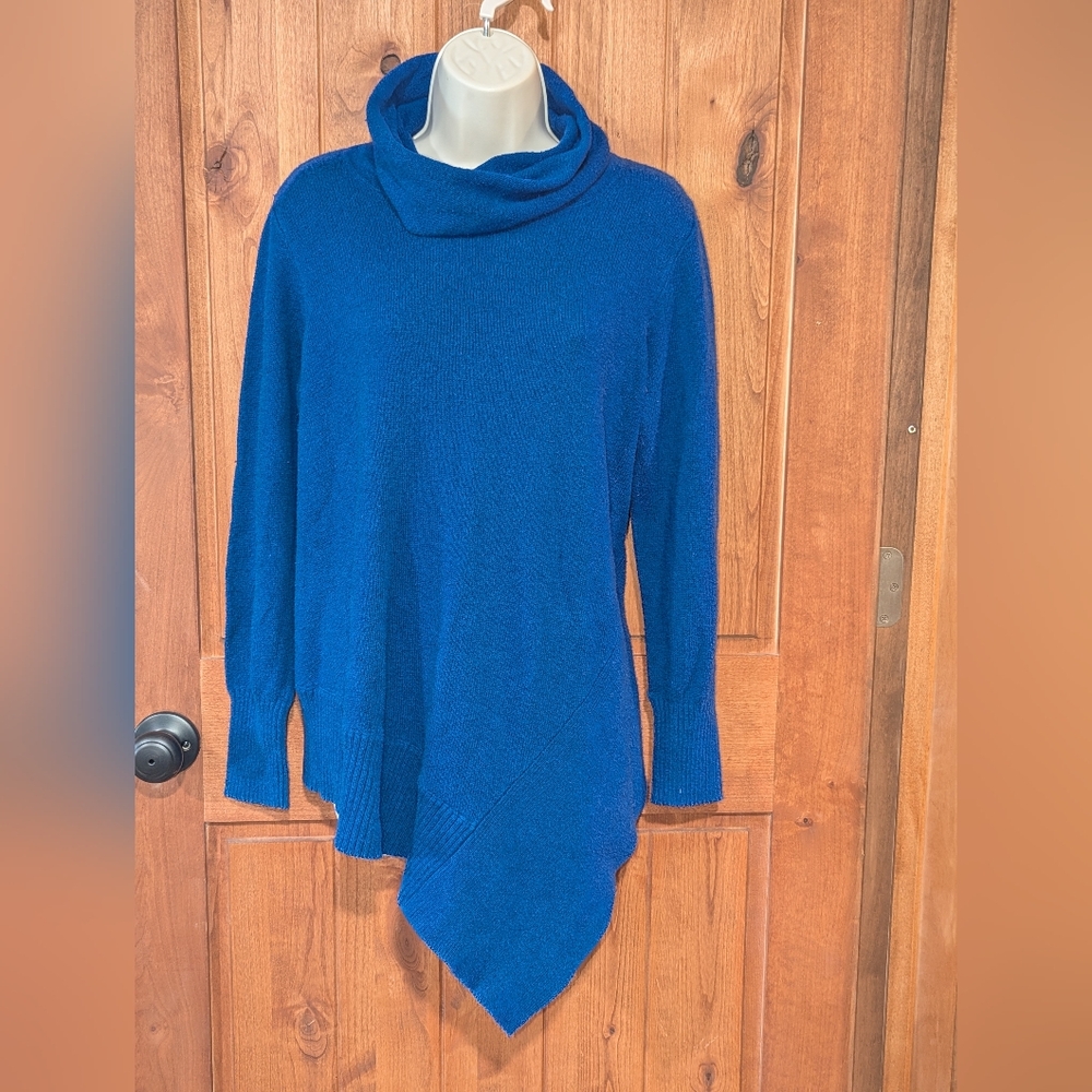 STYLUS Blue Cowl Neck Sweater